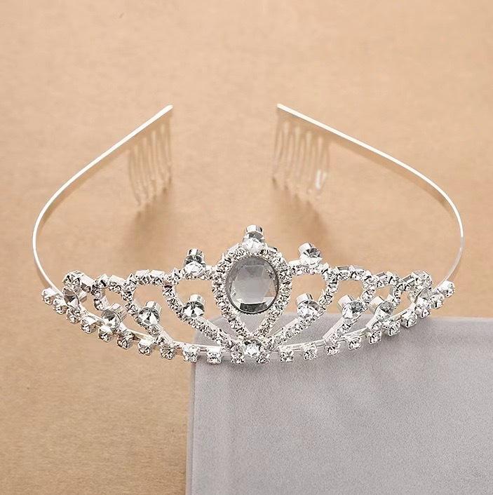 Corona da sposa Accessori per capelli in lega Abito da sposa Fascia con strass Corona elettrolitica Cena Copricapo da sposa in metallo