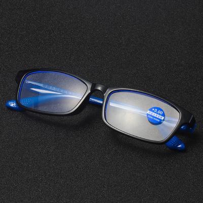 May Flower Retro Square  Reading Glasses Anti-Blue Light Eyeglasses Reading Anti-Fatigue Magnifying Presbyopic Glasses Men+4