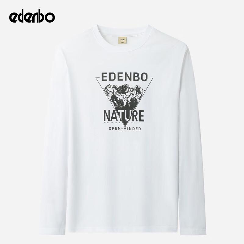 Edenbo Men s Autumn/Winter Printed Casual Long Sleeve Round Neck T-Shirt 2XL