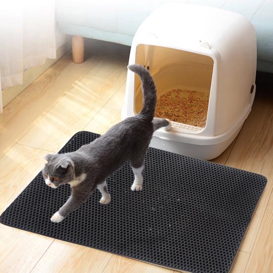 Double Layer Honeycomb Cat Litter Trapper Mat Pet Dog Pad Cushion Rug