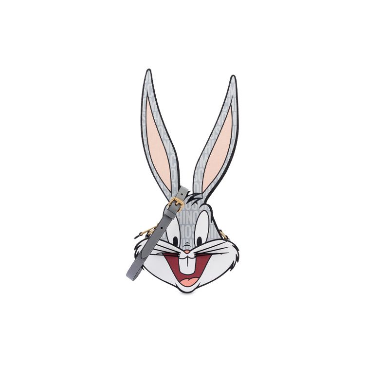 Moschino Bugs Bunny Collaboration Adjustable Shoulder Strap PU Crossbody Bag Women Bags Gray A74978260-1504