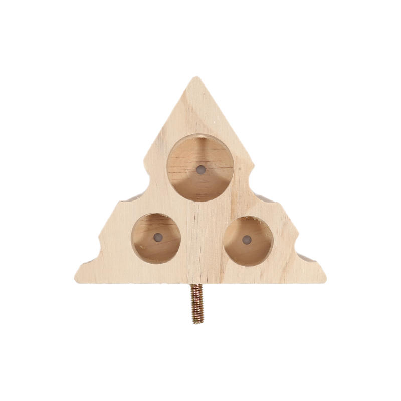 Pet Bird Parrot Wood Foraging Platform Stand Rack Triangle/Square Chewing Bites Intelligence Feeders Natural Stand For Parrots