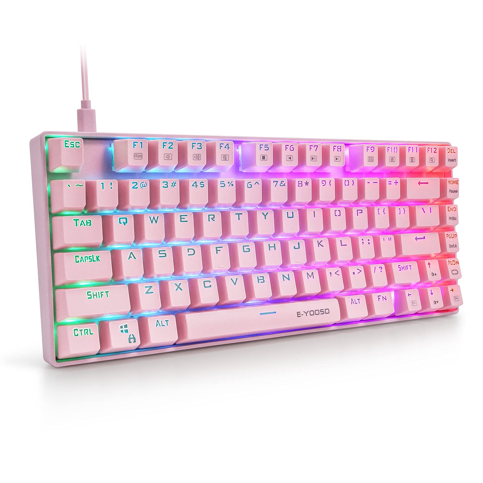 

Gaming 81 Blue Mechanical English RGB Replaceable Key Dedicated Keyboard for LOL Gaming e-Element Keyboard, Keys, Switches, Keyboard, Layout, рожевий