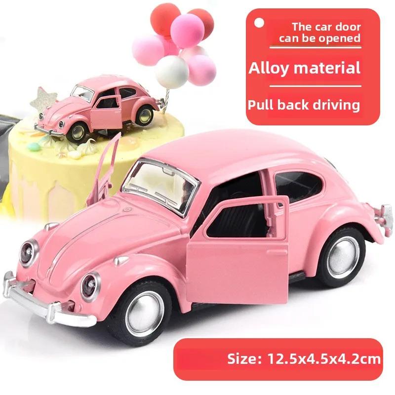 Alloy Car Model Classic Car Door Pull Back Children'S Toy Car Cake Decoration Car Ornament