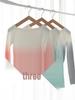 Girl's Gradient Dance Shawl Sweater - Autumn/Winter Warm Long Sleeve One-Shoulder Design