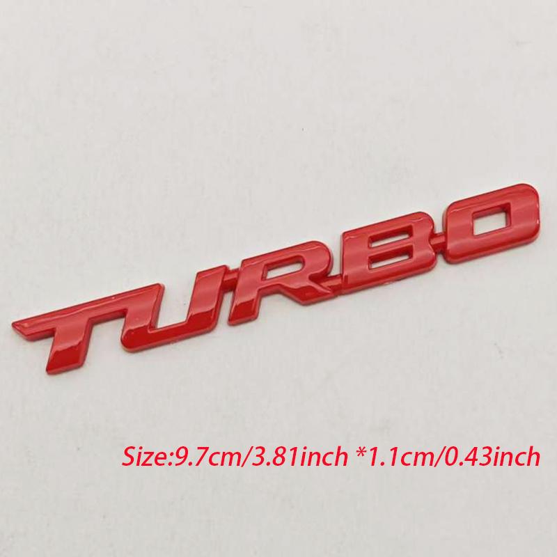 Car Sticker Turbocharged Turbo ABS 3D Badge Car Modification Accessories Rear Marking Side Marking Decorative Car-Sticker