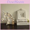 Adorable Cute Unicorn Head Led Letter Table Lamp Perfect For Children's Room Decor