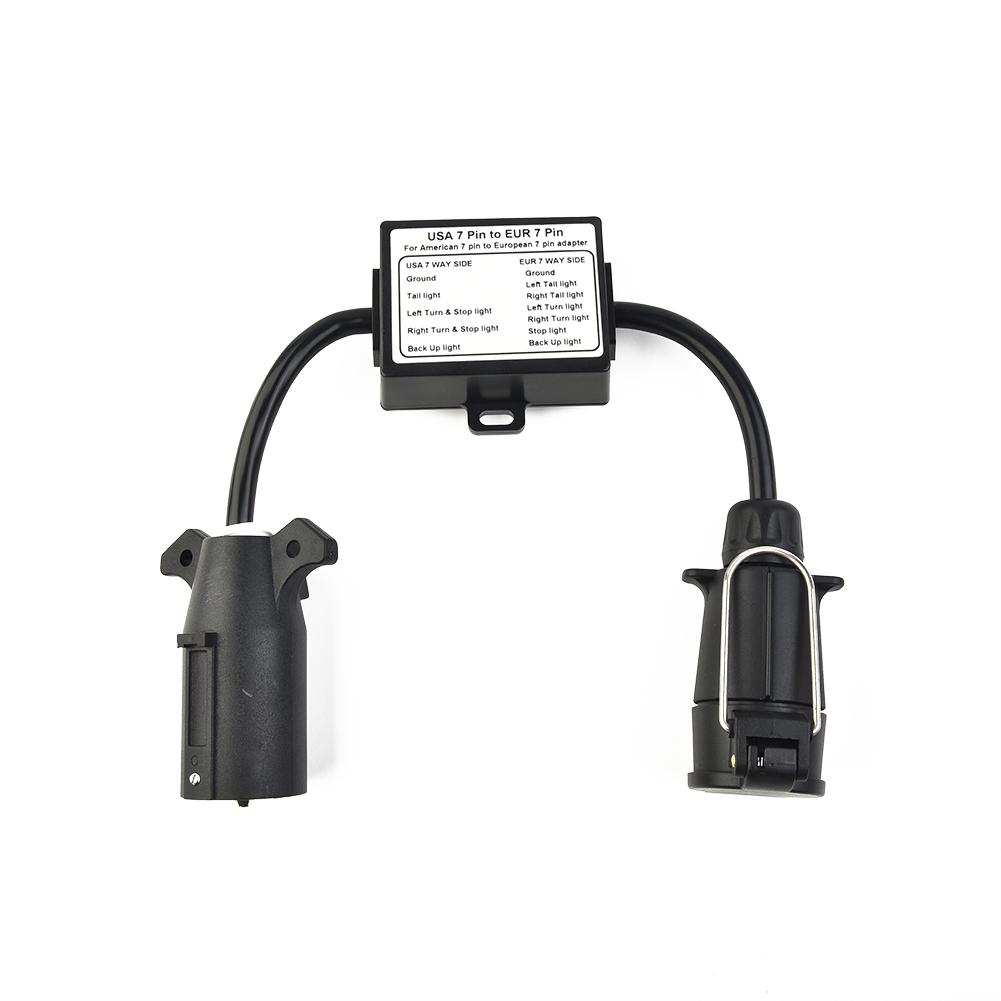 

Автомобильный адаптер с 7-контактным штекером США на 13-контактный разъем ЕС, с 7-контактным разъемом США на EU 7, с 4-контактным разъемом США на EU7, круглый разъем, адаптер для прицепа, аксессуары
