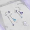 CIAXY Silver Color Hollow Clouds Earrings for Women Colorful Zircon Tassel Drop Earring 2022 Summer Fashion Jewelry