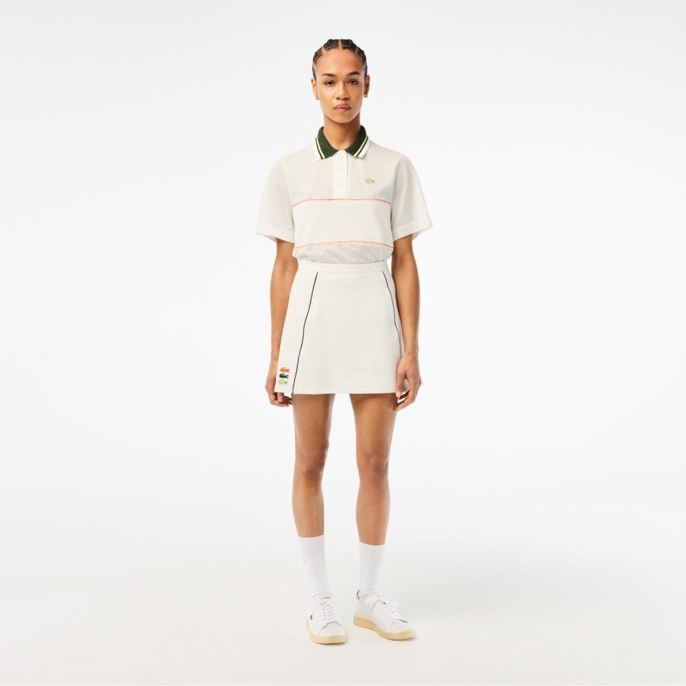 

LACOSTE Женская 3-х цветная теннисная юбка из крокодиловой кожи JF557253G 70V