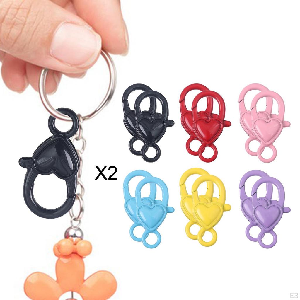 2 Pieces Lobster Clasp Keyring Buckle Connector, Alloy Hook, Claw for Findings