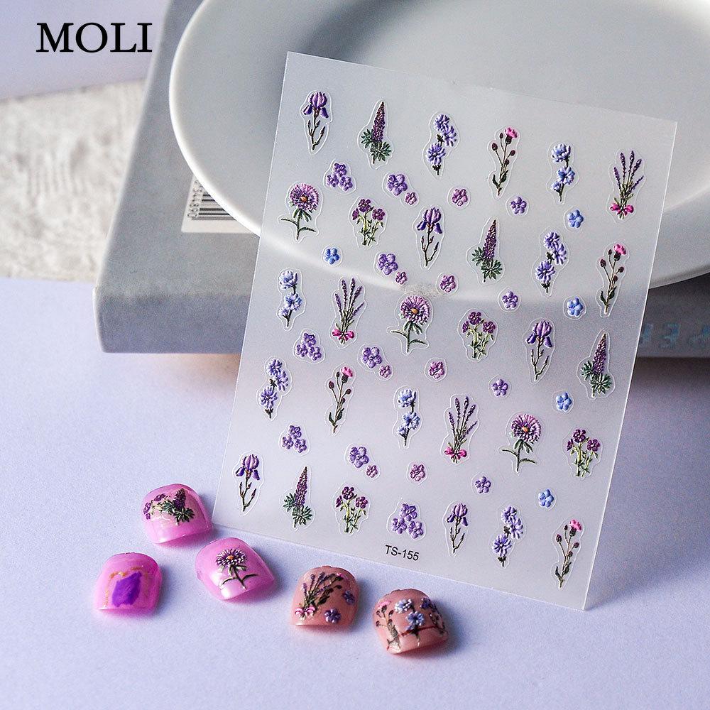 

Наклейка для ногтей ins 5d, рельефная полая линия, трехмерный цветок, клейкая наклейка для ногтей