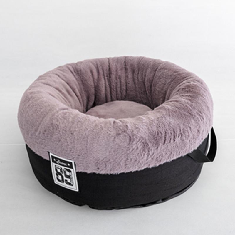 Autumn/Winter Warm Pet Supplies Handle Imitation Fur Fabric Dog House Deep Sleep Cat House Creative Pet House