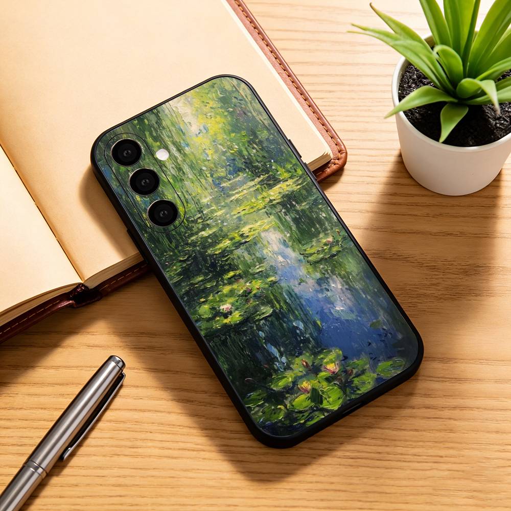 Claude M-monet G-Garten P-Gemälde Handyhülle Schwarzes Silikon Weich Für Samsung Galaxy A73,A72,A71,A70,A53,A52,A51