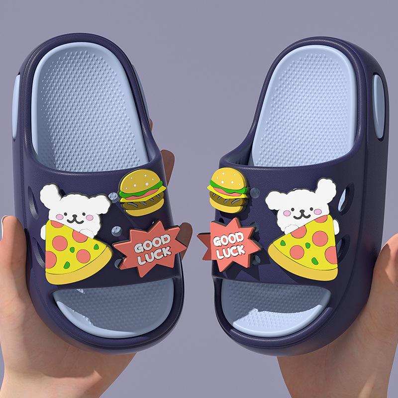 Children's Cool Slippers Girls Summer Cartoon Cute Non-slip Indoor Boys Soft Bottom Slippers Baby