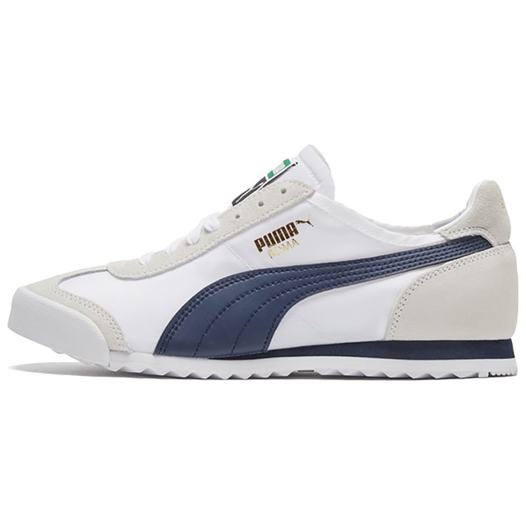Puma Unisex White Grey Blue Roma OG Nylon Low Top Trainers 362408-15
