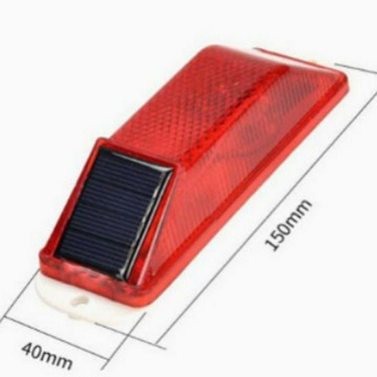 Solar LED Traffic Warning Strobe Light for Nighttime Contours and Barriers