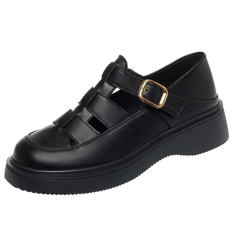 Summer Baotou Hollow Thick Bottom Roman Sandals for Women