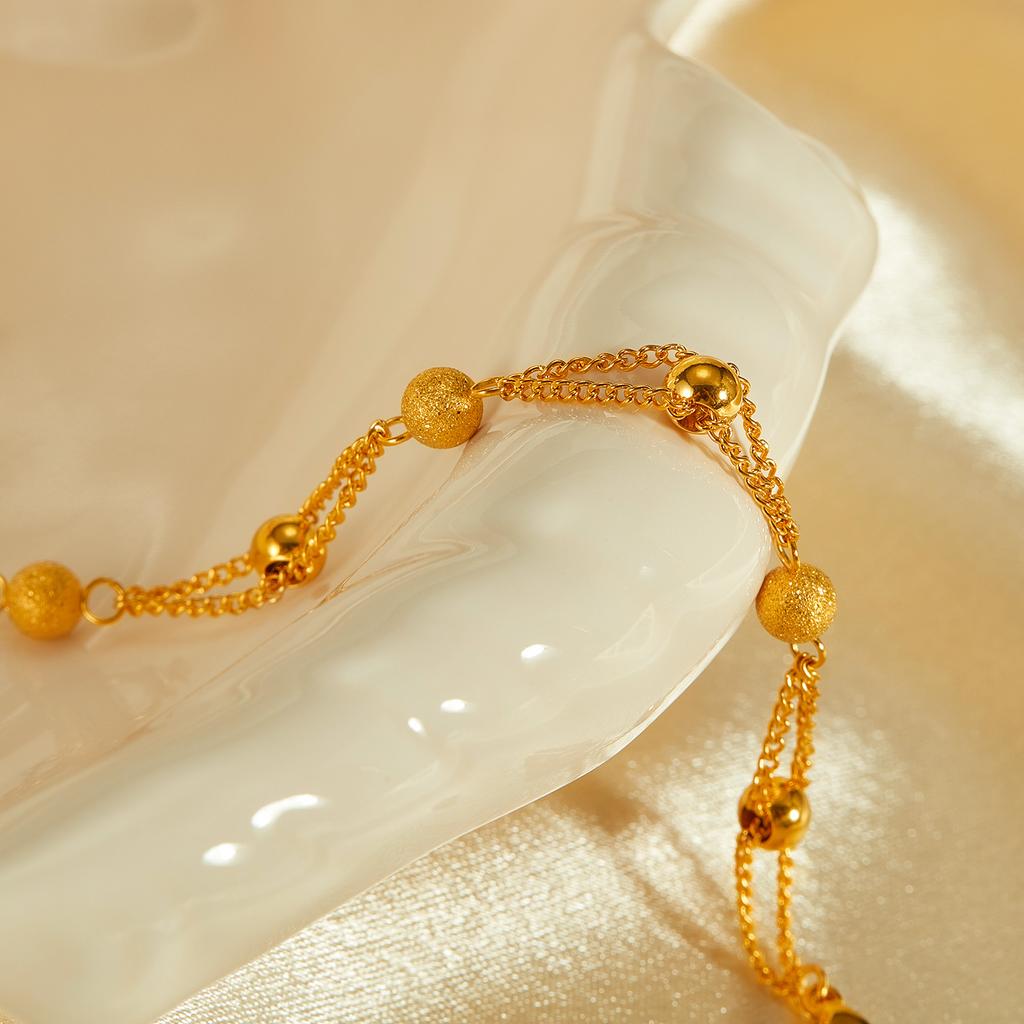 Versatile Accessories for Women Jewelry Fashion Beaded Bracelet Personalized Gold Plated Bracelets Stainless Steel ALN2601000136