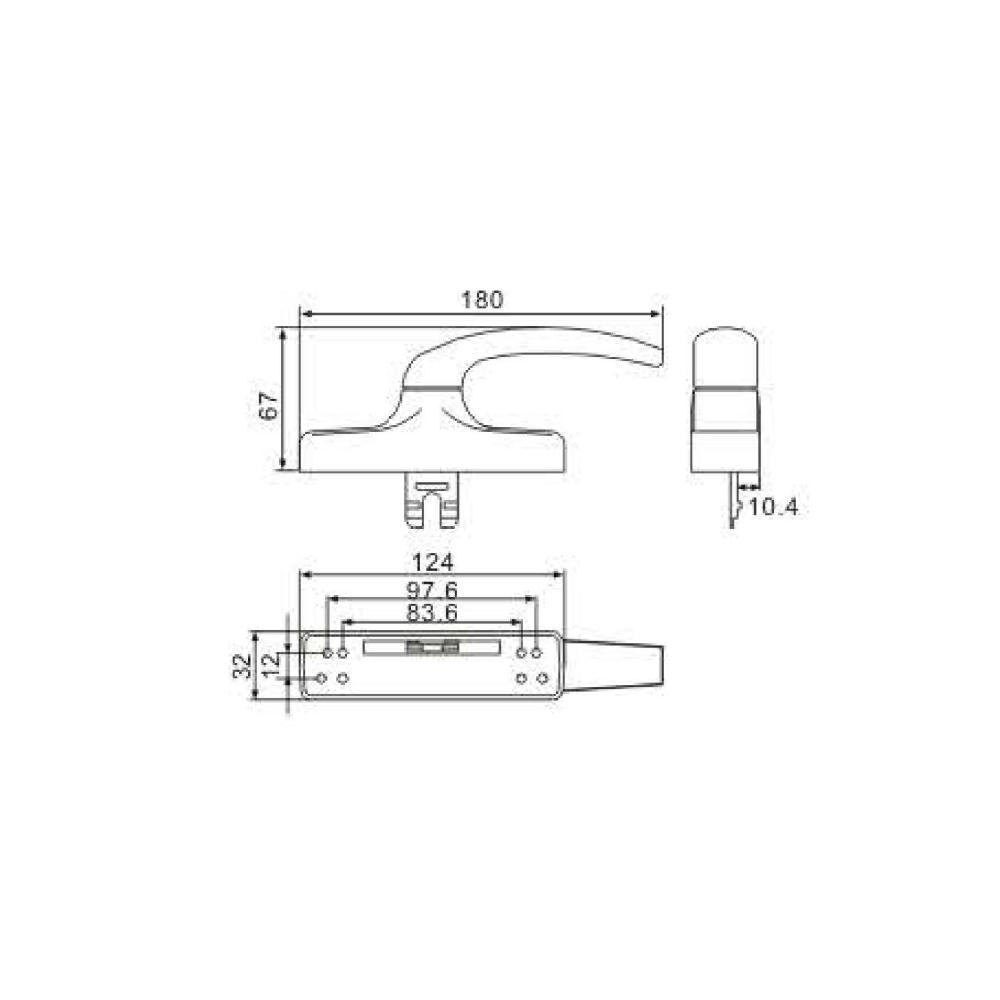 Luxury New Handle Hardware Door and Window Accessories Aluminum Alloy American Style Internal Open Handle for Luxury Villa