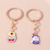 Cute Enamel Halloween Keychain Ghost Key Ring Pendants for Women Girs Handbag Decor DIY Jewelry Accessories