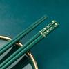 Sada 5 párů hůlek Family Pointy Alloy Sada protiskluzového nádobí Japonské hůlky Kuchyňské nástroje na vaření