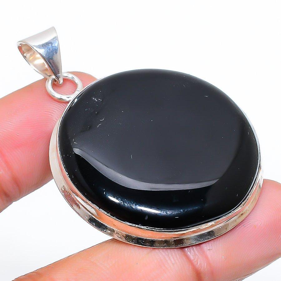 Calcite Agate Gemstone Handmade 925 Sterling Silver Jewelry Pendant 1.89" SU-10885