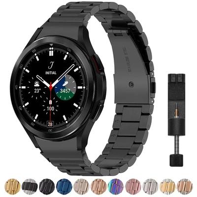 Curea din oțel inoxidabil fără goluri pentru Samsung Galaxy Watch7 6 4 Classic 46mm 47mm/Watch4 5 pro 44mm 40mm Curea Brățară cu capăt curbat