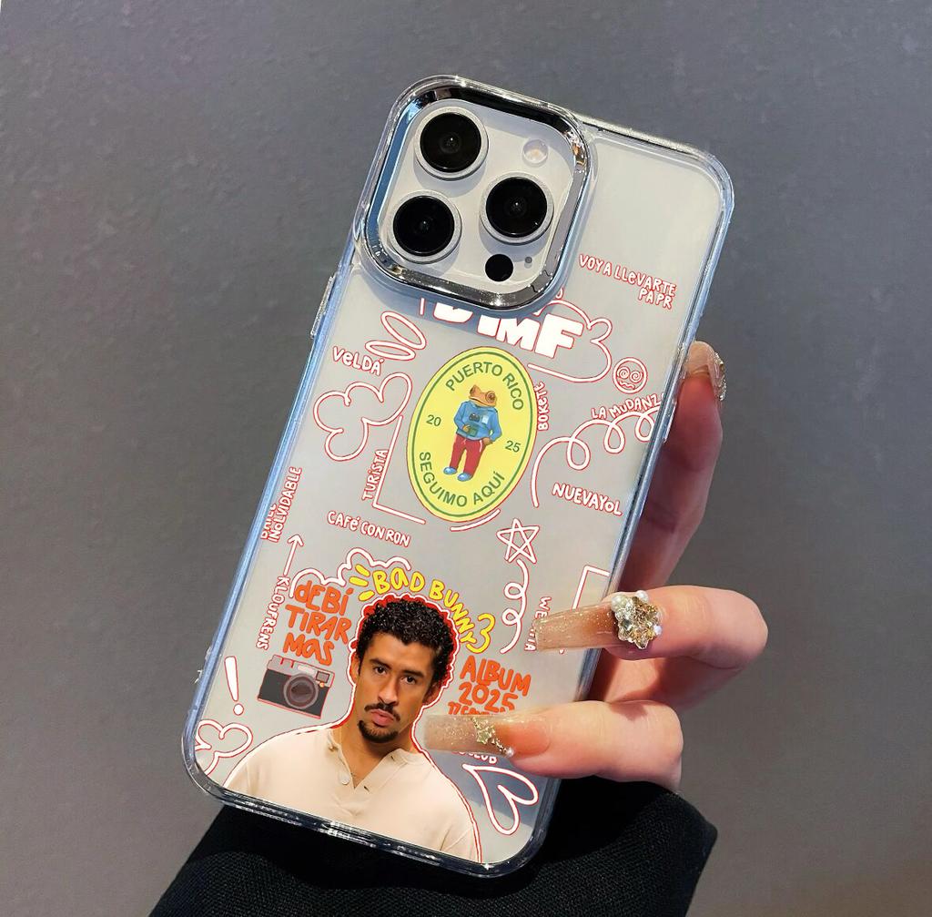 Raper nowy Bad Bunny Gorące Etui Na Telefon Dla iPhone 17 16e 16 15 14 13 12 11 Pro Max X XR XSMAX 8 7 Air Plus Przezroczyste Miękkie Etui