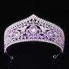 DIEZI Elegante Luxus Königin Prinzessin Rosa Kristall Diadem Für Frauen Mädchen Hochzeitsparty Barock Strass Krone Haar Schmuck