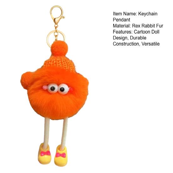 Keychain Pendant Plush Soft with Colorful Kids Backpack Pencil Character Graphics Fabric Keychain Case Accessory