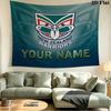 Custom Name New Zealand Warriors Printed Tapestry – Wall Hanging for Bedrooms, Dorms, and Home Decor