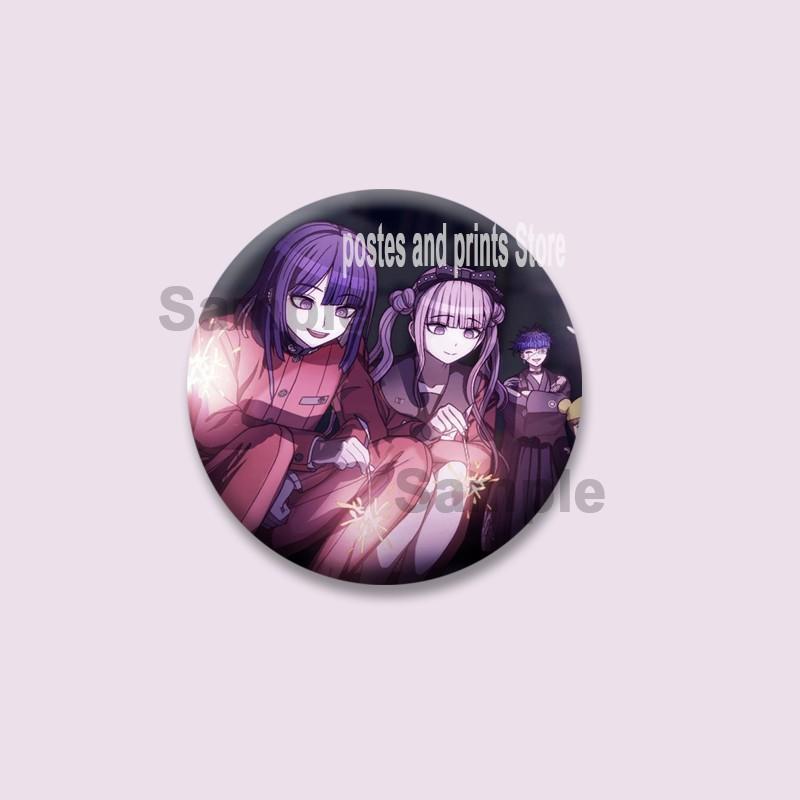 Anime Game Series The Hundred Line Last Defense Academy Badge Cartoon Round Brooch Pins on Backpack Hat Accessories Jewelry Gift