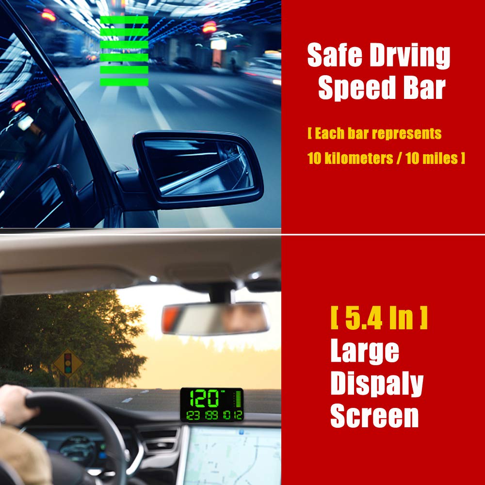 Popular GPS Speedometer Odometer Car Digital Speed Display MPH Over Speed Alarm Clock For All Vehicles C80 C90