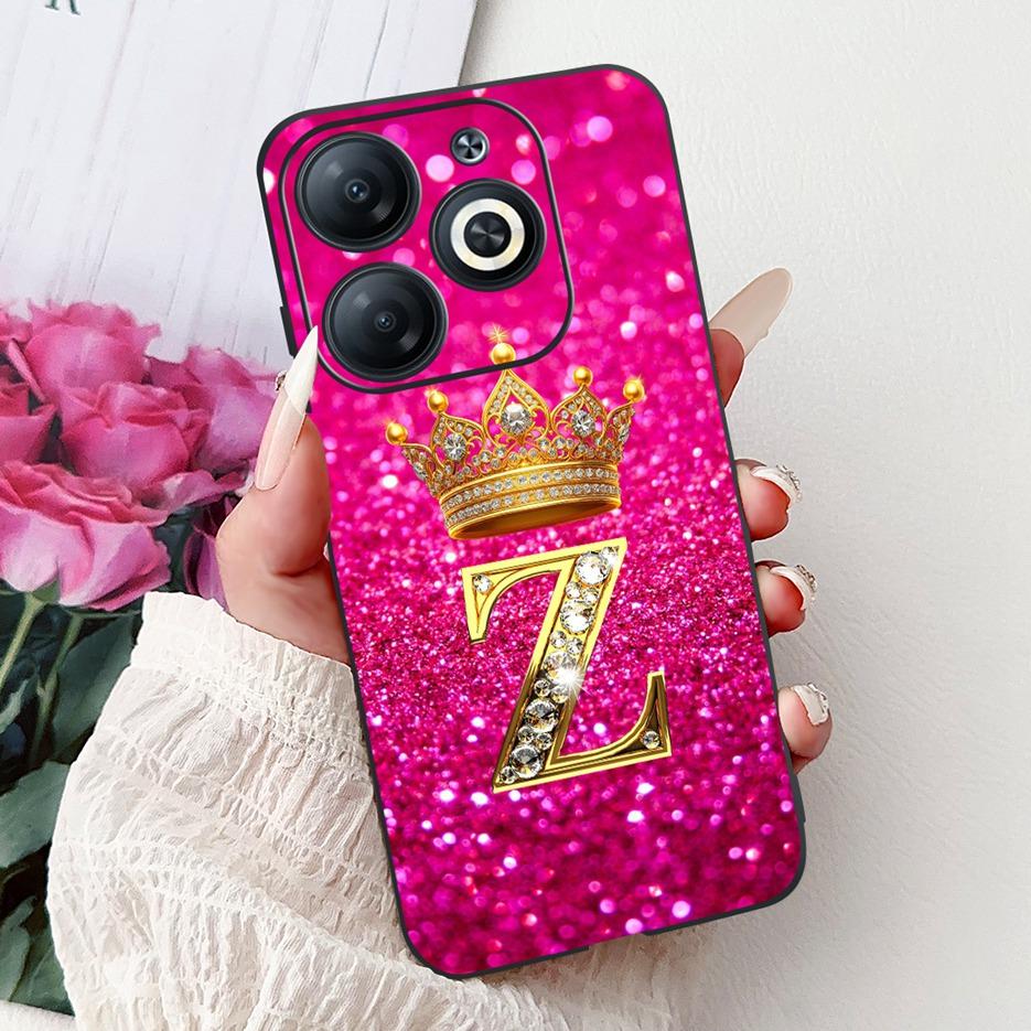 For Infinix Smart 8 Case X6525 Luxury Letters Cover Shockproof Soft TPU Phone Case For Infinix Smart 8 Pro Smart8 HD Shell Coque