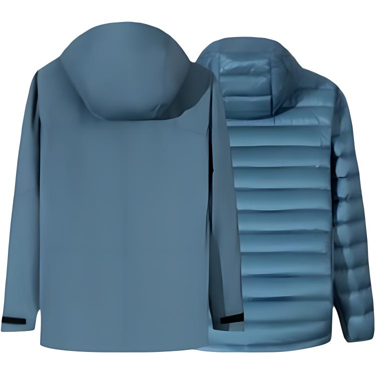 Anta Outdoor Series Sports Casual Simple Solid Color Hooded Down Jacket Men Jacket Dark-Blue 152510623-3