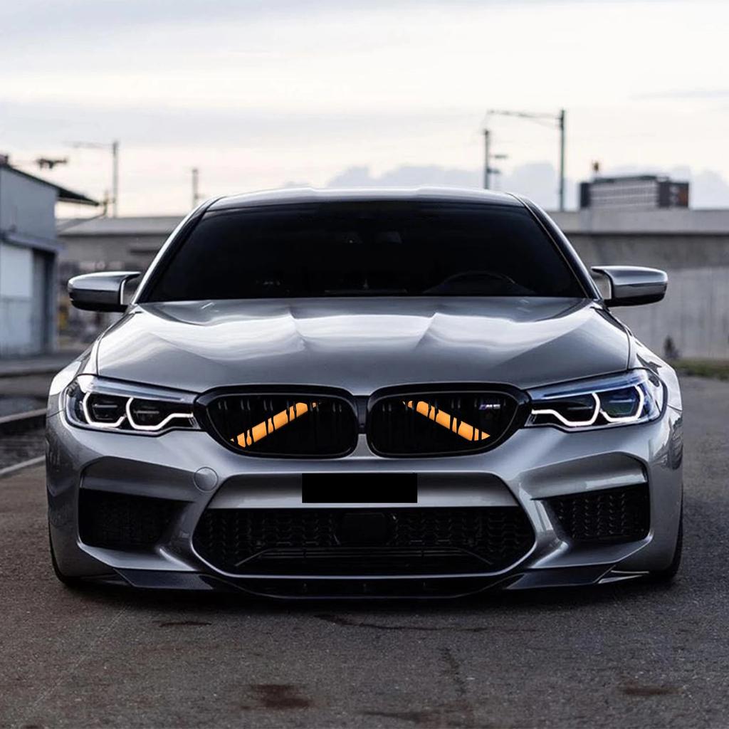For BMW F20 F21 F22 F23 F30 F31 F32 F33 F44 F45 1 2 3 4 Series M Sport Front Kidney Grille Cover Frame Trim Strips Style Sticker SFGHN1