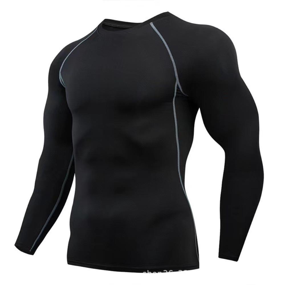 Herren Fleece Thermounterwäsche Set Sport Outdoor Skifahren Basisschicht Fitness Schnelltrocknend Rundhals Lange Unterhosen