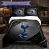 Tottenham Hotspur Vzor 3dílná sada povlečení Měkký mikrovláknový povlak na peřinu s povlaky na polštáře do ložnice