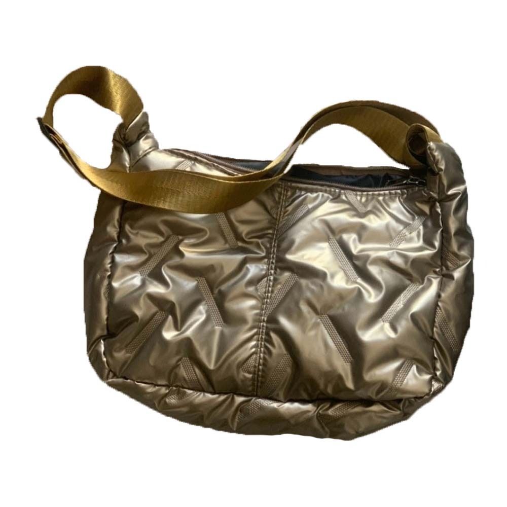 Large Capacity Crossbody Bag Korean Style Nylon Handbag Bright Space Cotton Tote Bag  Autumn Winter