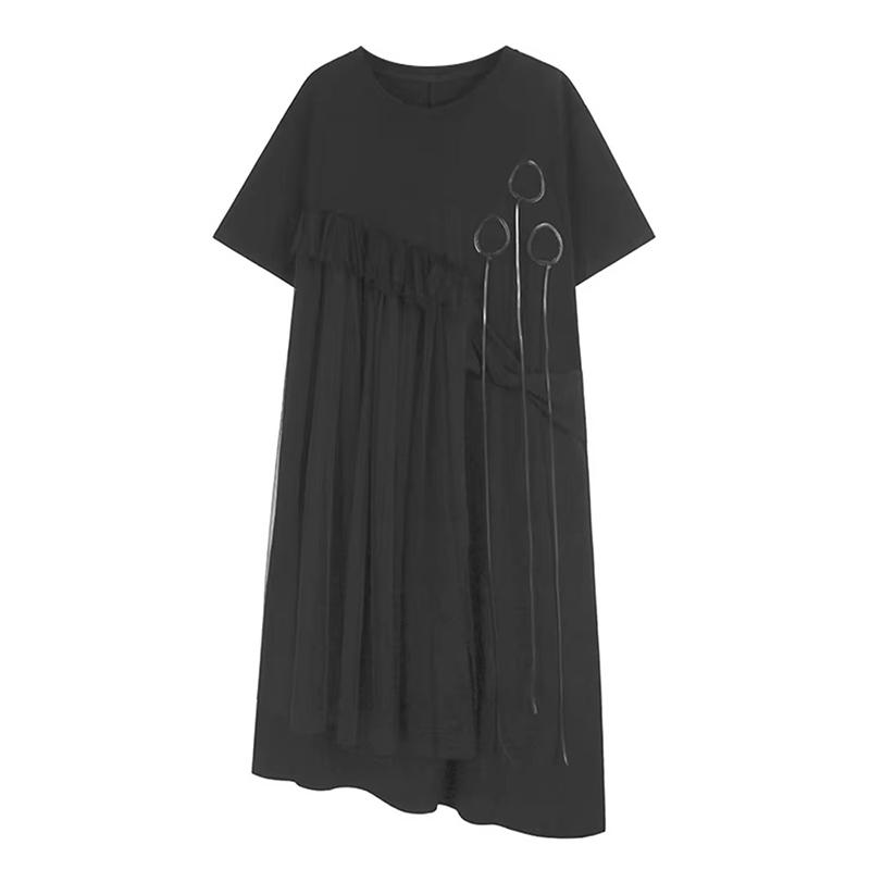 

XITAO Female O-neck Vintage Dress ZMY1375 One Size чёрный