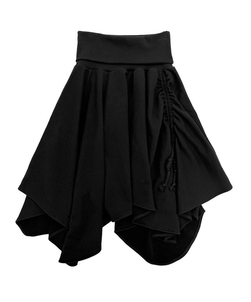 Plasma Sphere Warmer Asymmetrical Drape Sweat Skirt_3 Colors