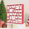 DERAYEE Christmas Countdown Wooden Box with 24 24 Days To Gift Advent Trinket Christmas Gift Drawers, Christmas, Countdown, Calendar, Box, Ornament,