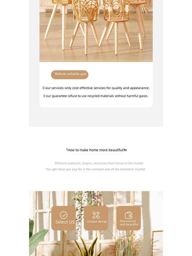 Triangle Floor-Standing Woven Rattan Flower Pot Stand