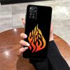 Black Soft Phone Cover Case for Xiaomi Redmi Note 10S 7 8 9 10 11 12 Pro 11s 13 14 Pro Plus 12s 9S Flame Pattern