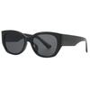 2PACK Fashion Rectangle Gradient Sunglasses Stylish Polygon Shades Big Frame Outdoor UV400 Sun Glasses White Black for Women