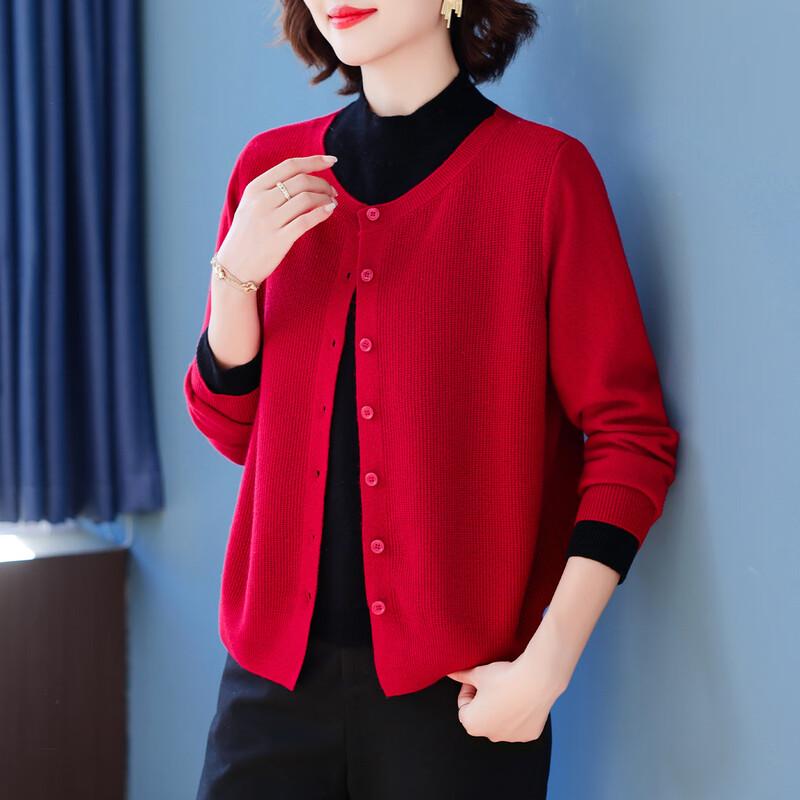 QianLian Women's 100% Merino Wool Half-High Collar Sweater