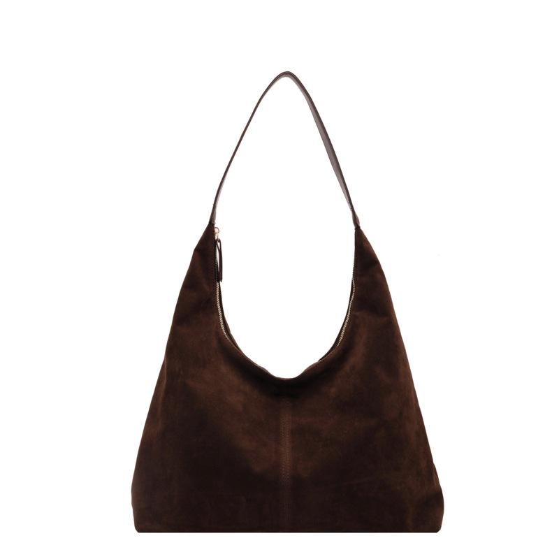 

Women s Retro Suede Autumn Tote Bag - Versatile, Large Capacity Shoulder Bag кофейный