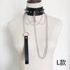 Fashion  Punk Gothic Vintage Necklace Leather Collar Gothic Heart Pendants