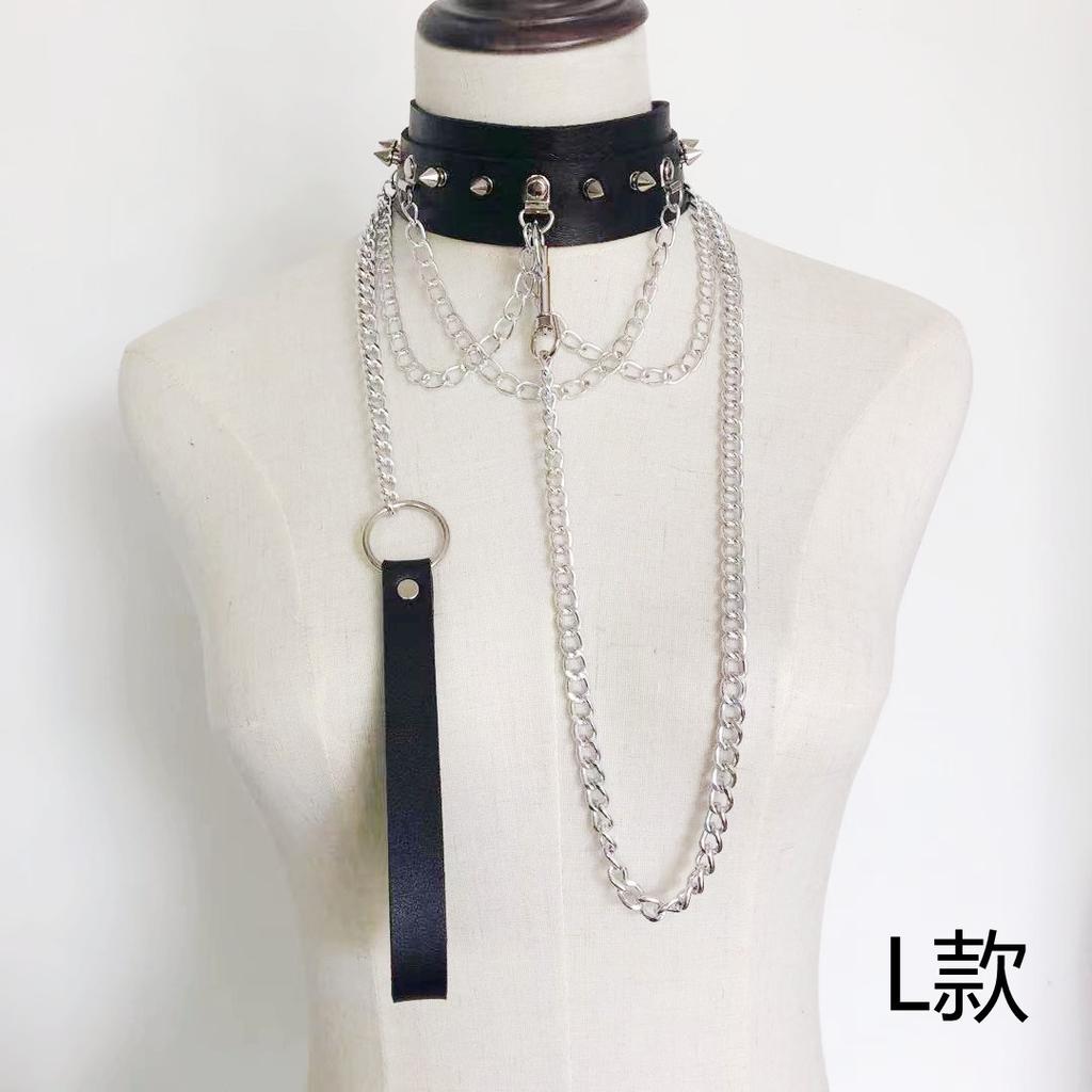 Fashion Punk Gothic Vintage Necklace Leather Collar Gothic Heart Pendants